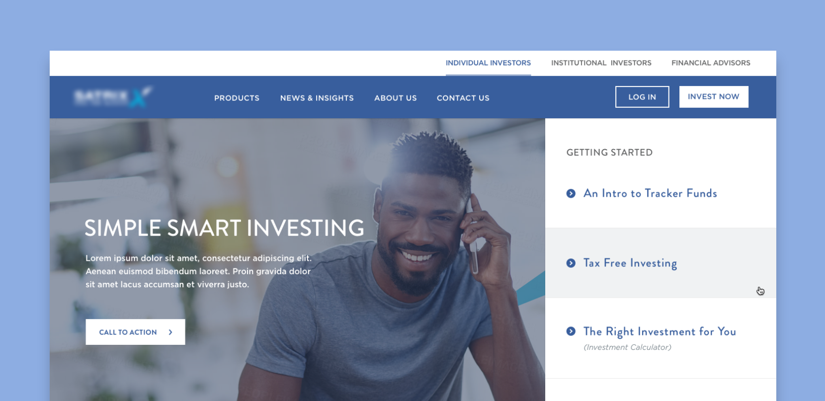 Investment Webpage Design