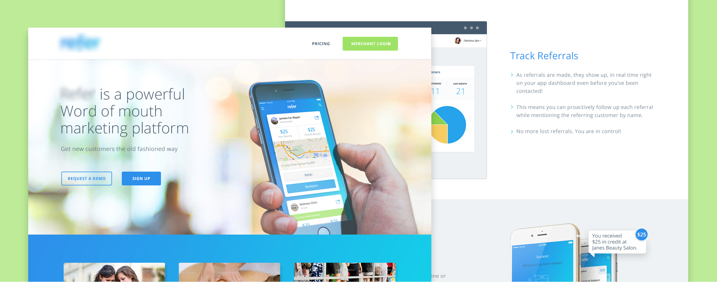 Referrals Marketing Webpage Design