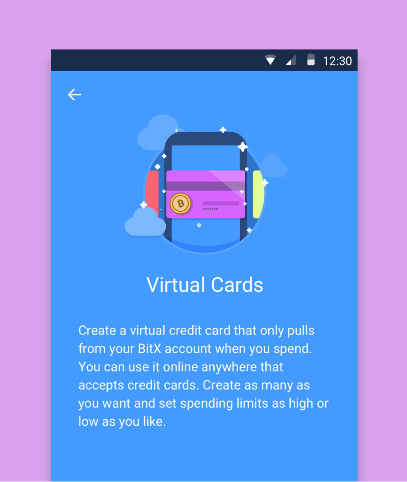Virtual Cards App Design